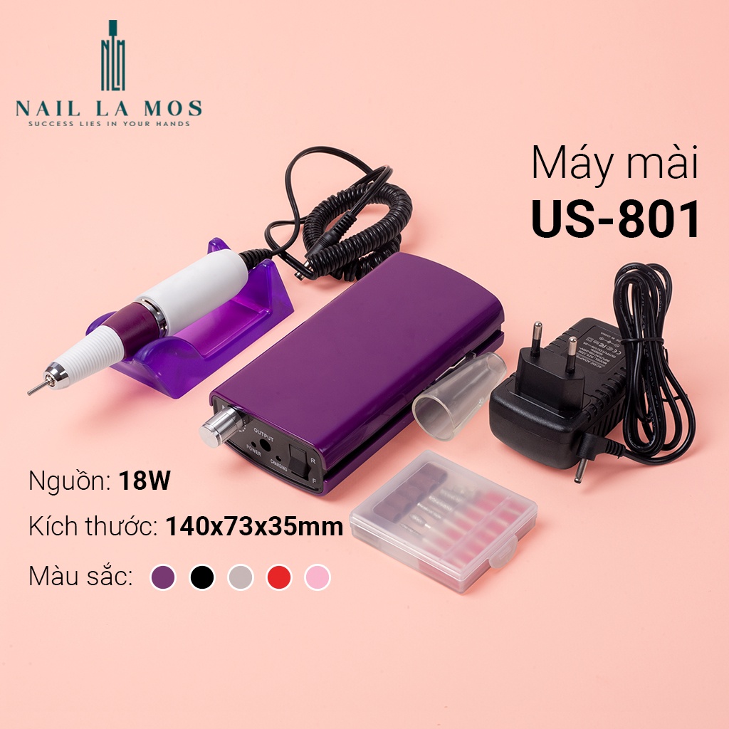 Máy mài móng tích điện US-801 chính hãng  - Máy mài cầm tay chuyên dụng cho thợ nail