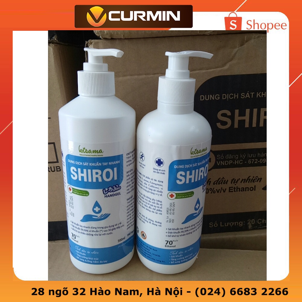Gel rửa tay khô sạch siêu nhanh Shiroi Bảo Vệ Vượt Trội 500ml