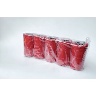 VỈ 5 CUỘN CHỈ MAY 5000M MÀU ĐỎ