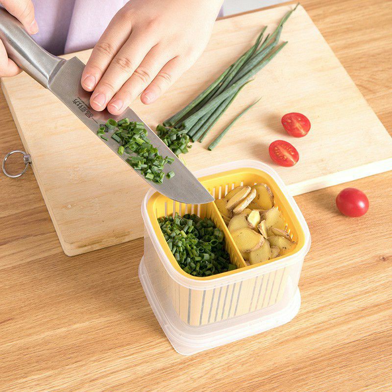 Hộp Đựng Rau Củ Quả / Tỏi / Gừng / Thực Phẩm Khô Đặc Biệt Cho Tủ Lạnh Nhà Bếp YKD CRD