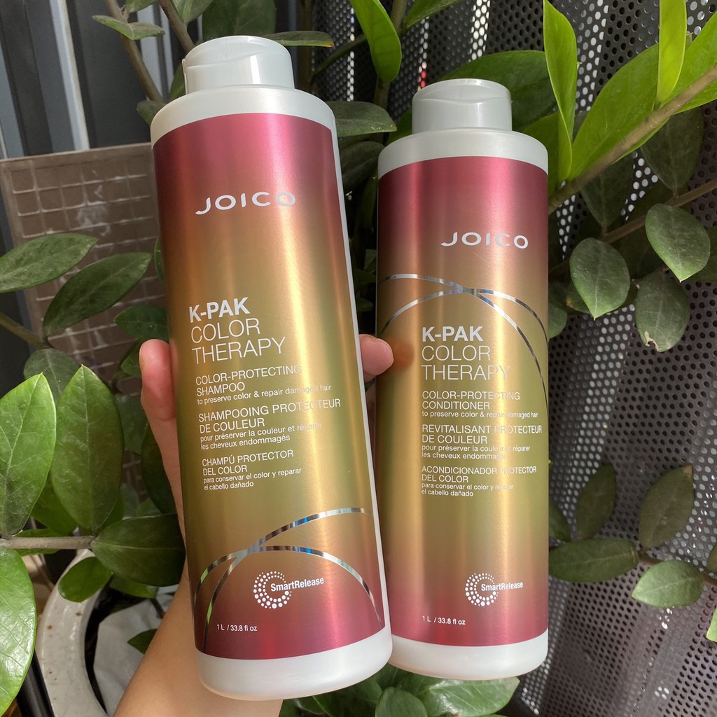 Cặp dầu gội xả giữ màu tóc nhuộm Joico K-Pak Color Therapy 1000mlx2