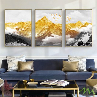 Bộ Tranh Canvas Cao Cấp Sắc Thái Vàng Trang Trí Tường CV-166