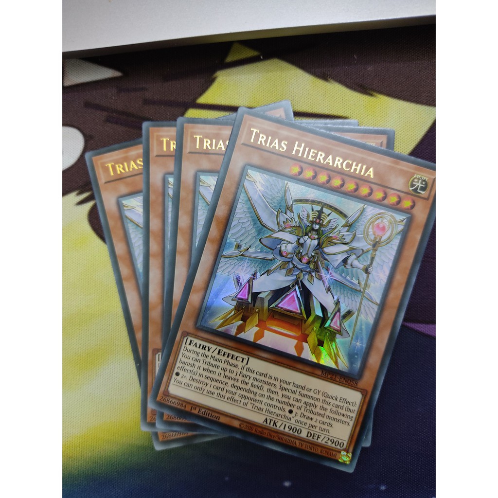 [Yugioh Funny Shop] 1 lá Thẻ bài Trias Hierarchia - MP21-EN058 - Ultra Rare 1st Edition