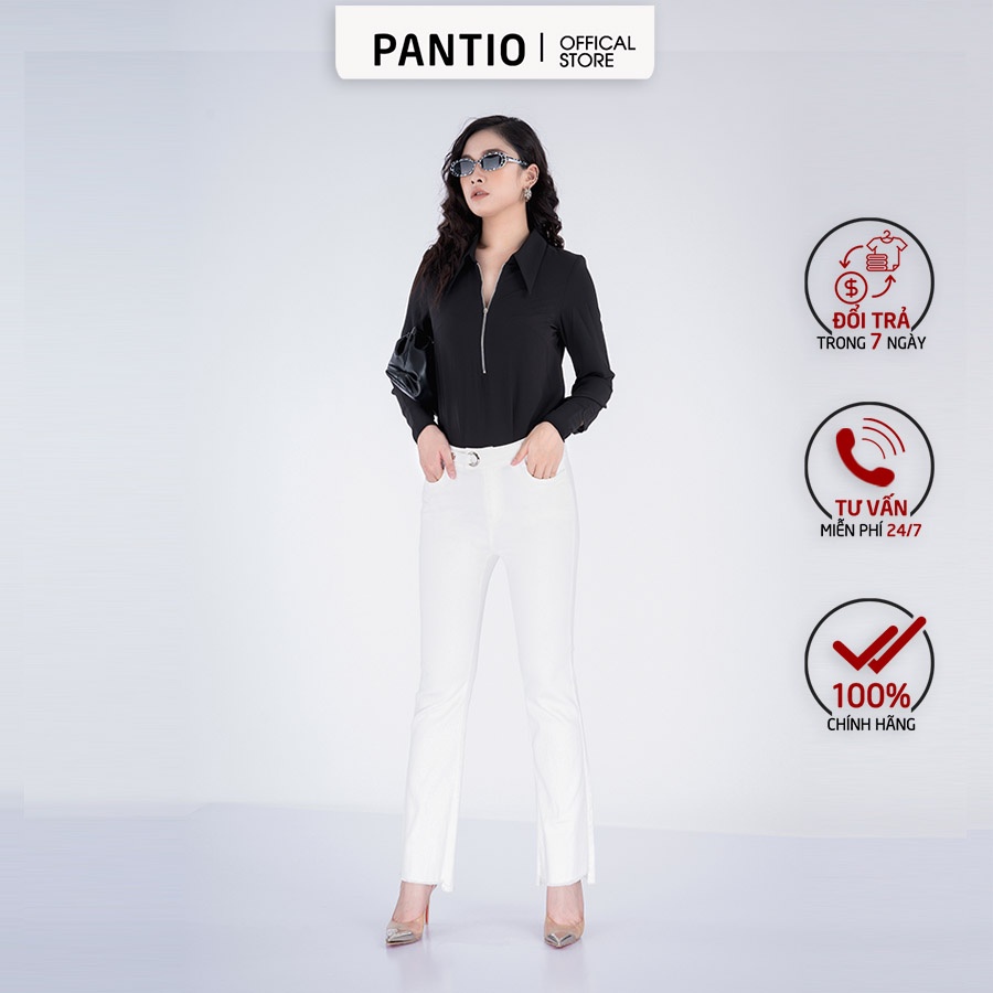 FAK1974 - Áo sơ mi kiểu dài tay kéo khoá thời trang - PANTIO