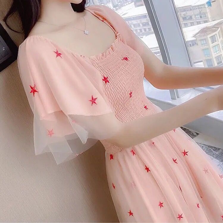 Hàng Có Sẵn Đầm Lưới Thêu Hoa Size Lớn Phong Cách Công Chúa Mori Hàn Quốc Ngọt Ngào Hàng Bán Chạy Nhất Cho Học Sinh Mori Series
