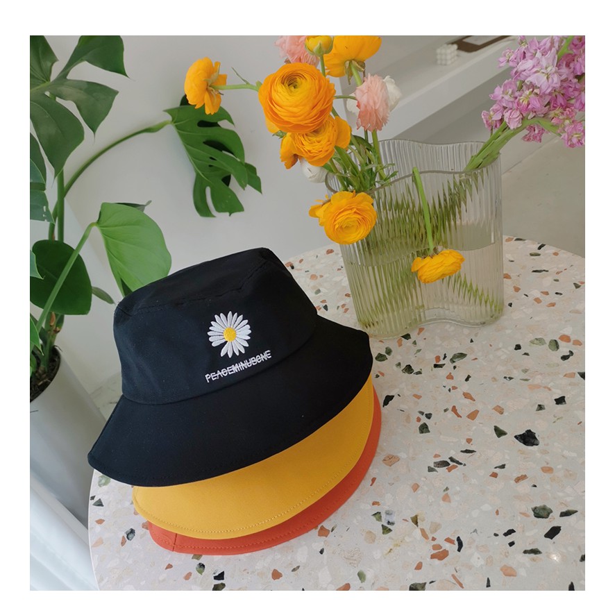 Mũ bucket tai bèo thêu hoa cúc unisex –MU31 LOPDOP.OFFICAL