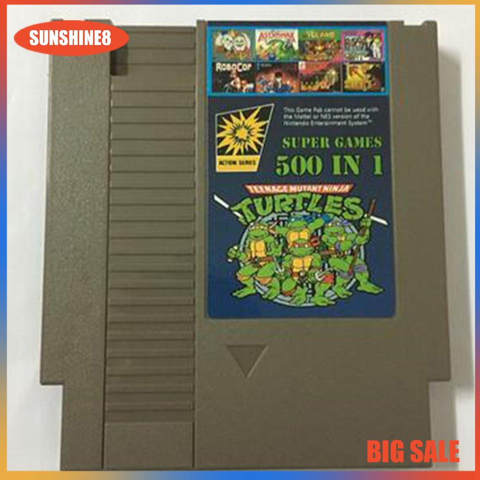 【SUN】500 In 1 For For Nintend Classic Super Game Cartridge Contra TMNT Bubble