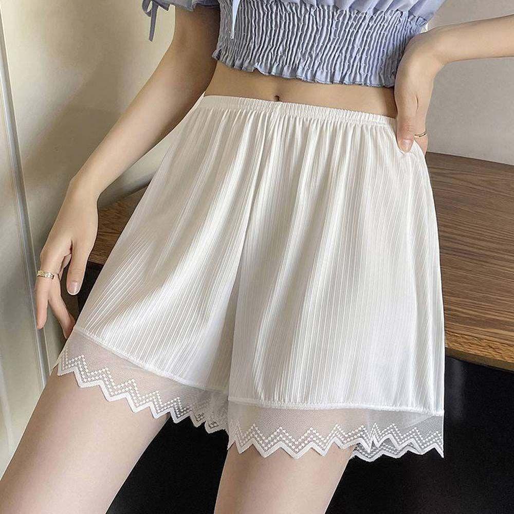 Quần Short An Toàn Dáng Rộng Phối Ren Đơn Giản Thời Trang Mùa Hè Cho Nữ