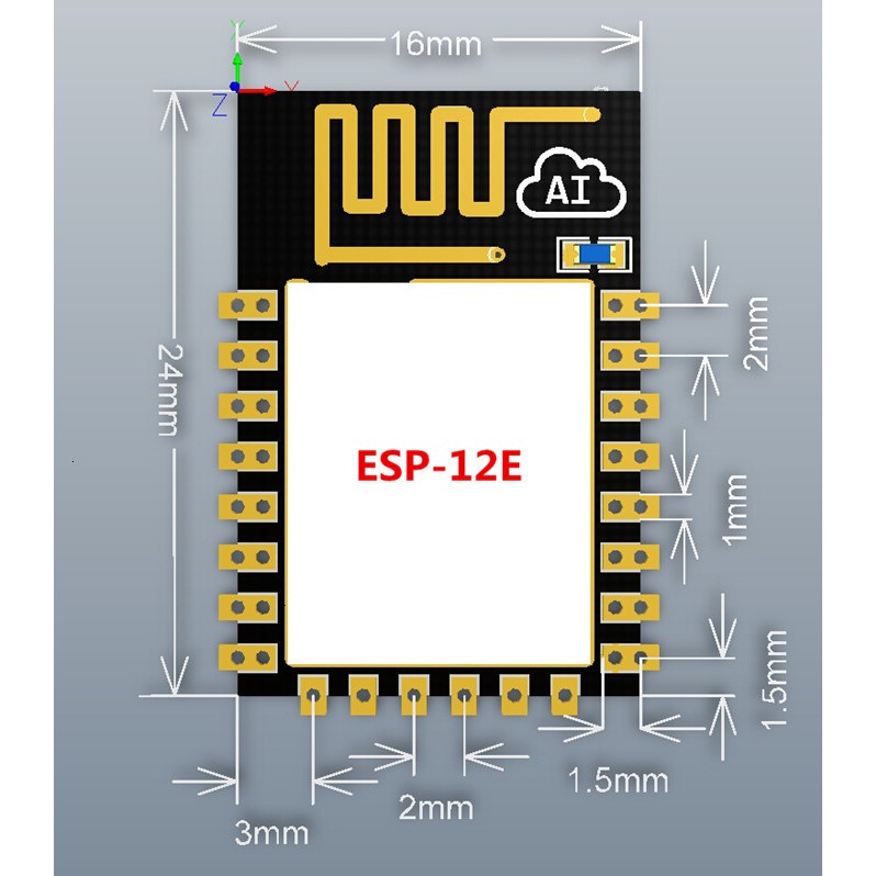 Modul ESP8266 -12E WIFI Cho Dự Án IOT