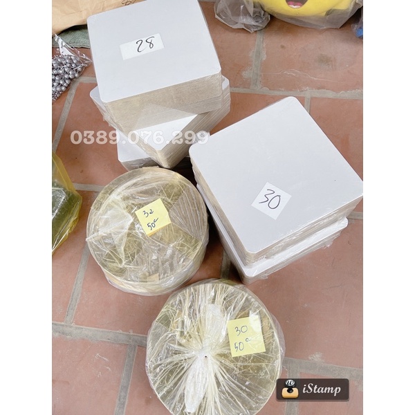 Đế tròn lót bánh kem, bánh sinh nhật, đế ép 2 mặt  nhiều size khác nhau