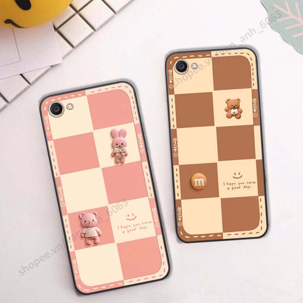 Ốp lưng Vivo V5 / V5 Plus / Y67 hình gấu, kẹo dễ thương cute