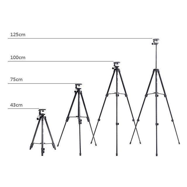 Combo Chân Máy Dùng Cho Điện Thoại Tripod Yunteng VCT-5208 - Hàng Nhập Khẩu