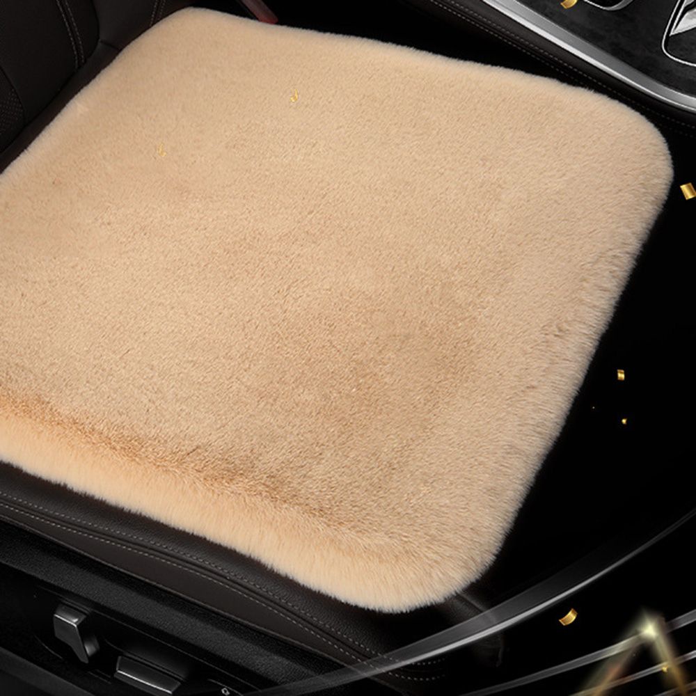Đệm lót ghế ngồi ba mảnh bằng lông thỏ nhân tạo chống trượt giữ ấm vào mùa đông cho xe hơi