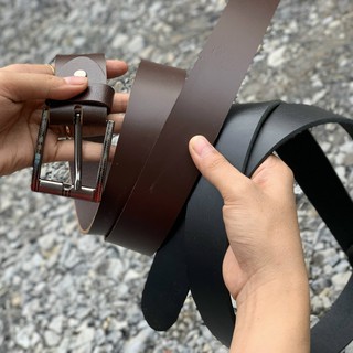 Thắt Lưng Nam Da Bò Thật 100% Đốt Không Cháy (Khóa Cài Khuy BASIC)