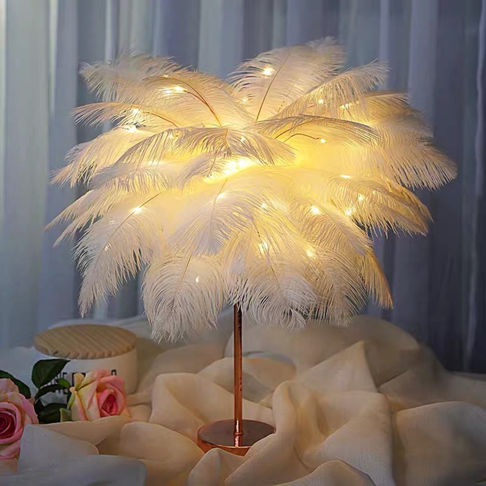 Set 10 Lông Đà Điểu 15-20cm Nhiều Màu Sắc Dùng Để Trang Trí Tiệc Cưới