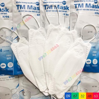 Túi 5 chiếc khẩu trang 4d kf94 kháng khuẩn công nghệ hàn quốc chất lượng cao