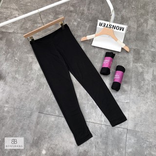Quần legging cotton thái dài đen siêu co giãn