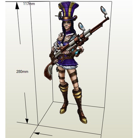 Caitlyn - Mô hình giấy tự lắp ghép