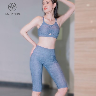 Bộ Đồ Thể Thao Nữ - Áo Đa Năng Olivia & Quần Lửng LMcation Rita - Màu Jean
