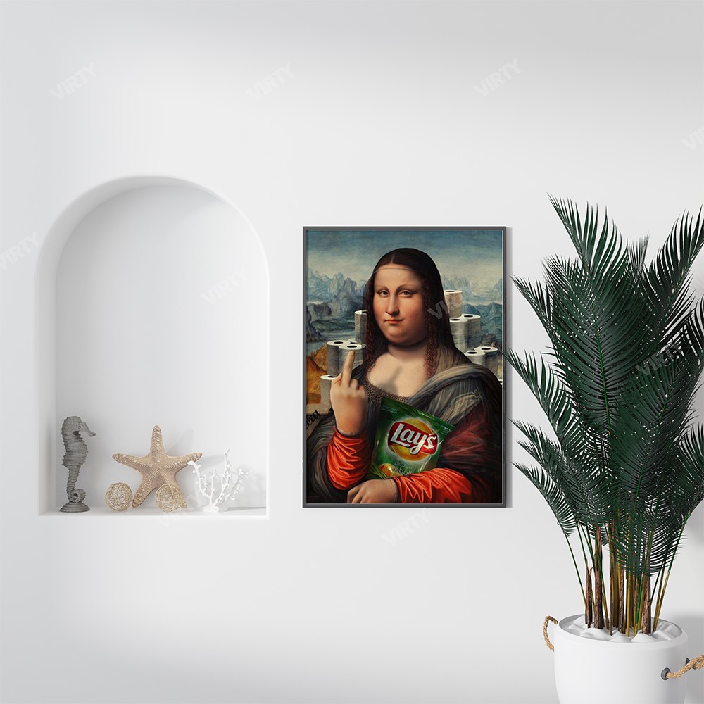 [Giá hủy diệt] Tranh canvas decor Mona Lisa F Lays Funny Art