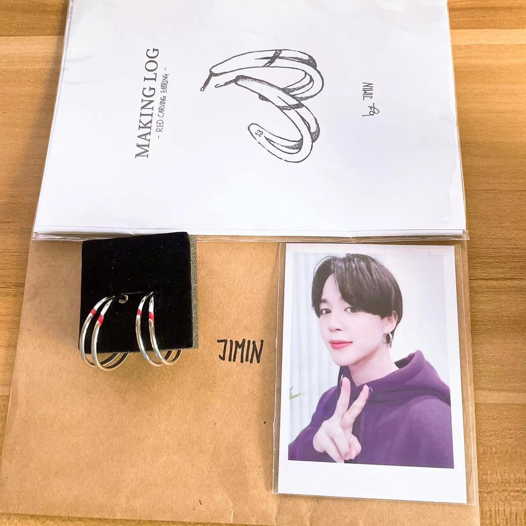 Bộ Sưu Tập Chất Lượng Cao Bộ Sưu Tập Hoa Tai MERCH By BTS Jimin