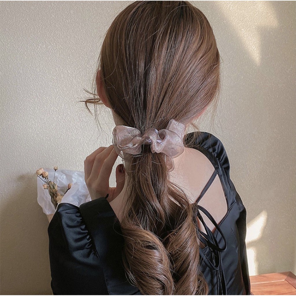 Buộc tóc scrunchies sắc màu Blink Blink