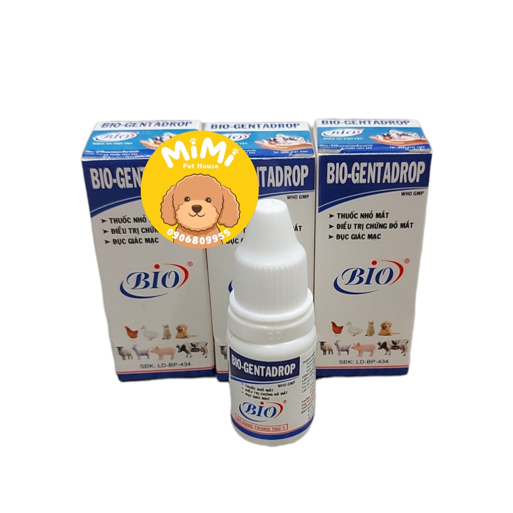 Dung dịch nhỏ mắt cho chó mèo - Bio GentaDrop 10ml