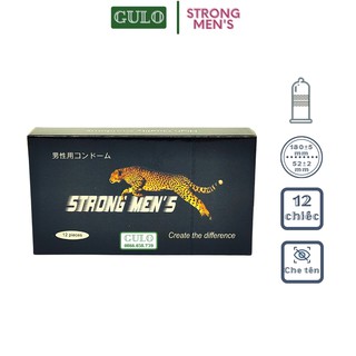 Bao cao su Strong Men's, Bcs gân gai nổi quanh thân kéo dài thời gian - Hộp 12 bcs
