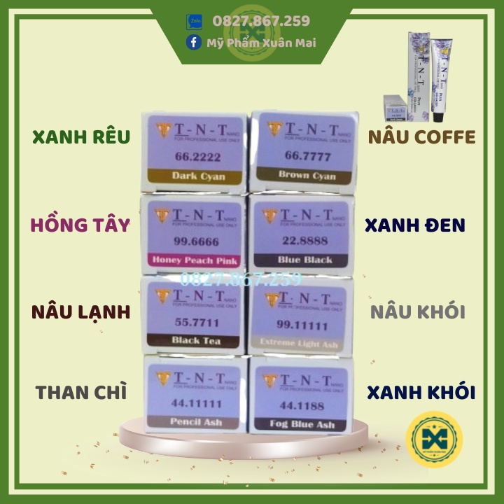 Màu Nhuộm Tóc TNT Nano Plus Collagen Lên Màu Không Cần Tẩy