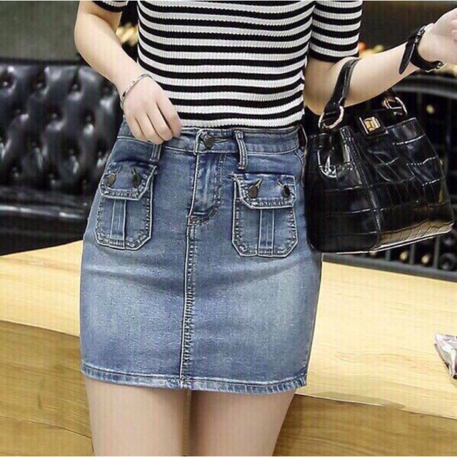 CHÂN VÁY JEAN NỮ THỜI TRANH CAO CẤP MS035
