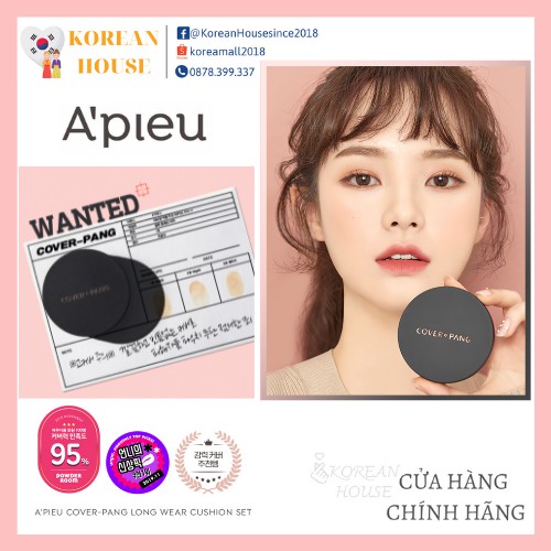 (Chính hãng) PHẤN NƯỚC KIỀM DẦU APIEU COVER PANG LONGWEAR CUSHION | BigBuy360 - bigbuy360.vn