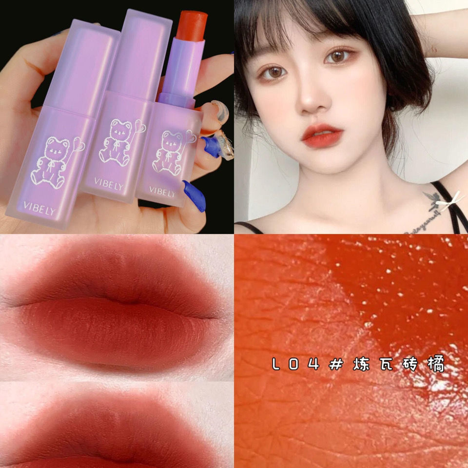 [Hàng mới về] Son Kem Vibely Tông Nhung Lì Chống Nước Xinh Xắn Lâu Trôi Hợp Thời Trang