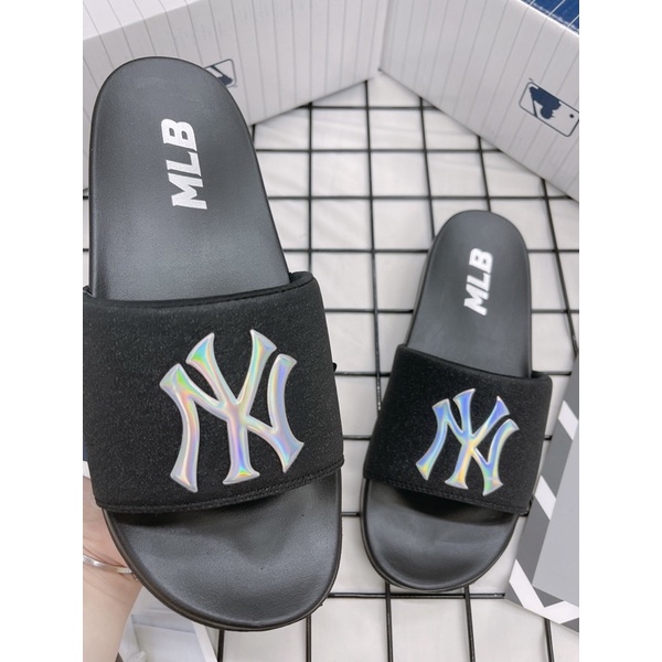 [CHÍNH HÃNG] DÉP MLB KOREA NEW MOUND HOLOGRAM NEW YORK YANKEES - DÉP QUAI NGANG AUTHENTIC - FULLBOX ĐỦ TEM TAG