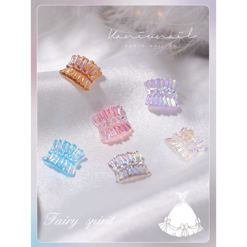 Set 3 charm nail nơ nhún ngọc Hàn Quốc hot 2021