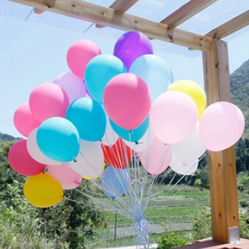 Bộ 100 Bong Bóng Cao Su Tròn 10 Inch Trang Trí Tiệc Độc Đáo