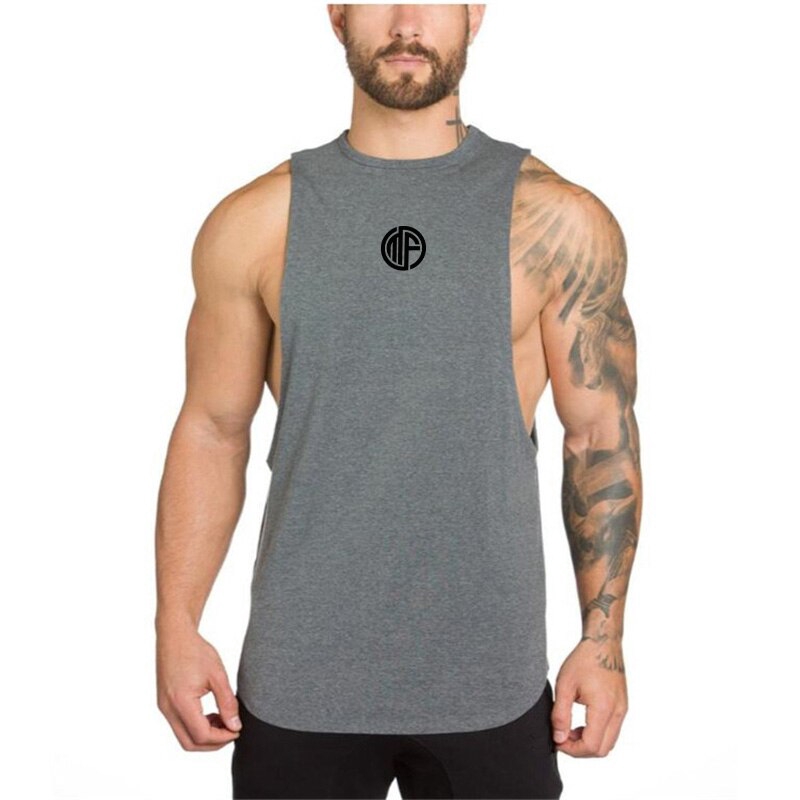 Brand Gyms Clothing Bodybuilding Tank Tops Men Shirt Fitness Clothing Singlet Sleeveless Solid Cotton Muscle Undershirt Vest