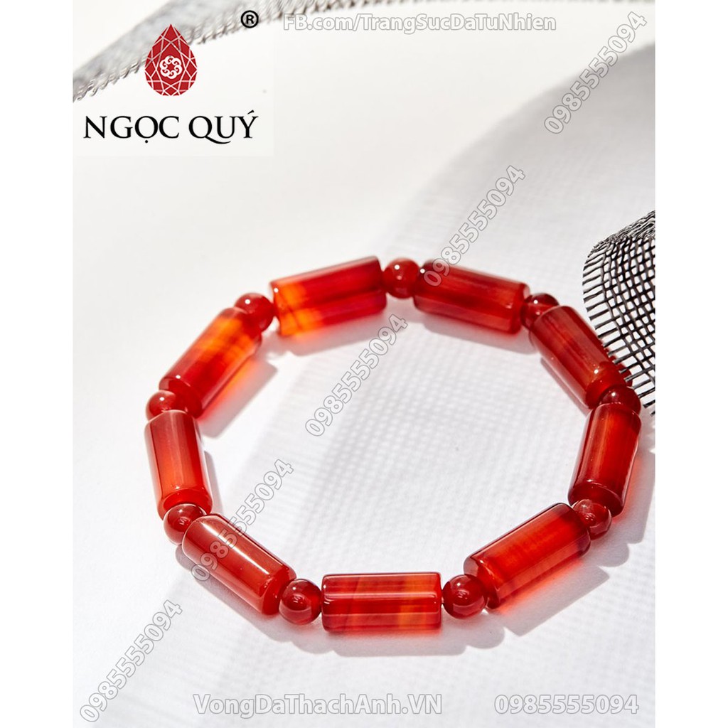 Vòng mã não đỏ đốt trúc - NQ Jewerly