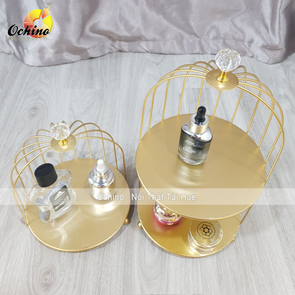 Kệ Mỹ Phẩm Lồng Chim, Kệ decor Trang trí Sang Chảnh Hàng Nhập Khẩu ( Có Sẵn)