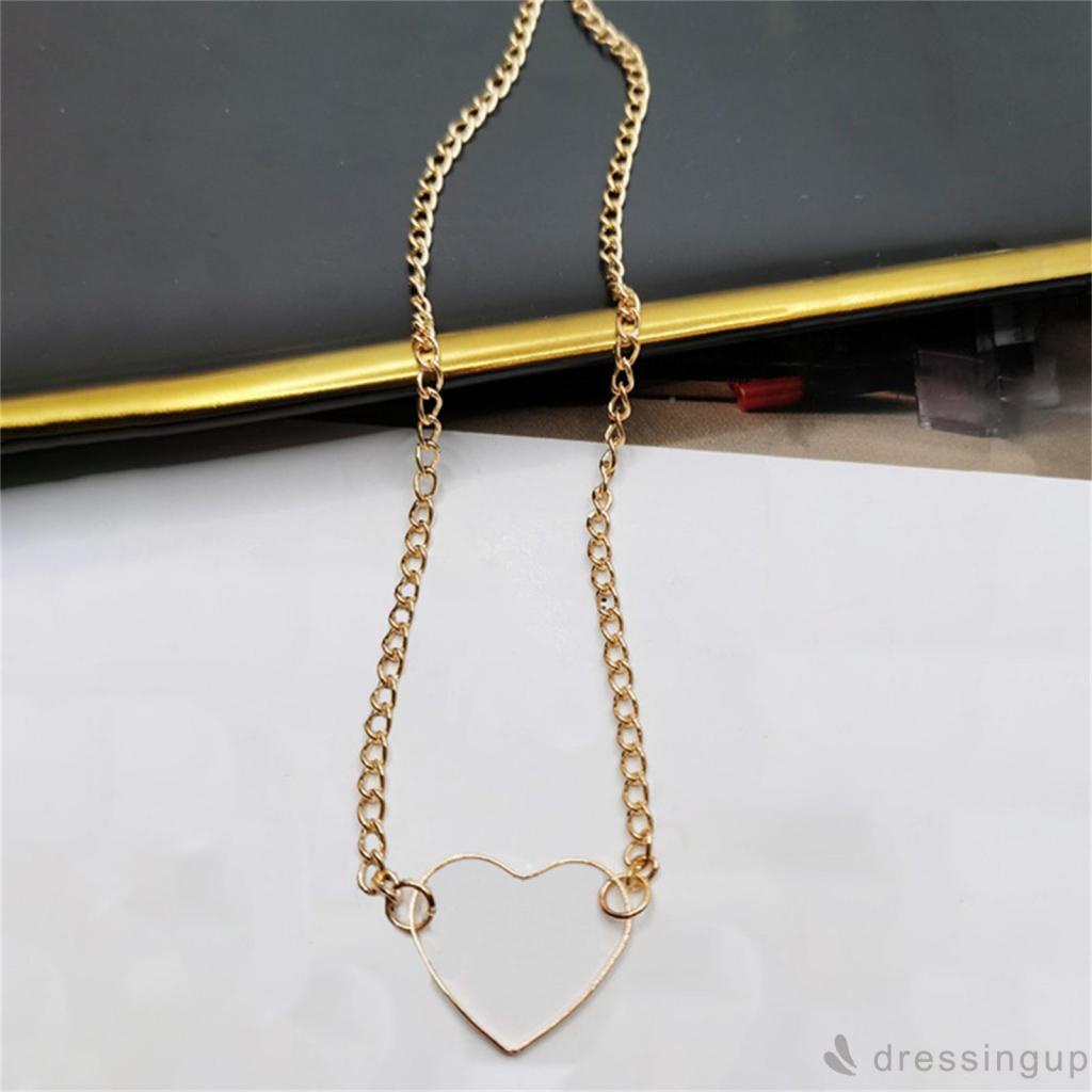 Vòng cổ hợp kim mặt hình trái tim nhẹ nhàng cho nữ