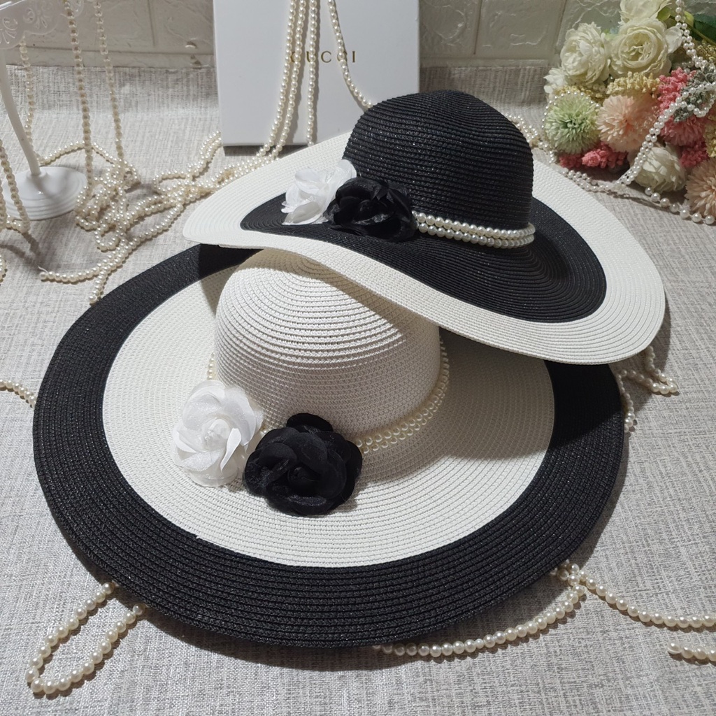 Mũ Cói thời trang đi biển Vành Rộng sang chảnh (giá sỉ)