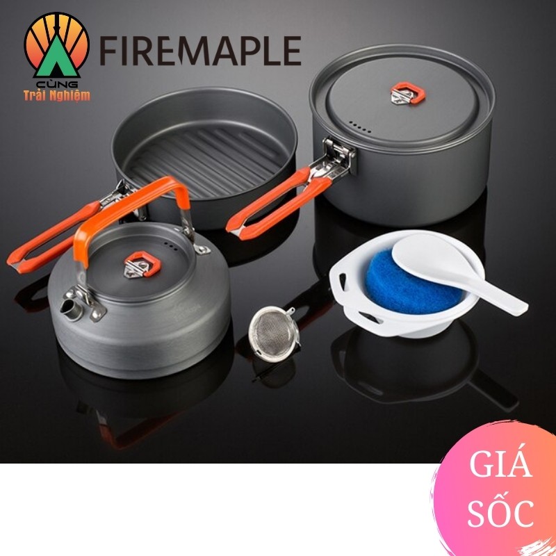 [CHÍNH HÃNG] COMBO Nồi Chảo Nấu Ăn 3 Trong 1 Tiện Lợi Chuyên Dụng Dã Ngoại Fire Maple Gọn Nhẹ FEAST 2