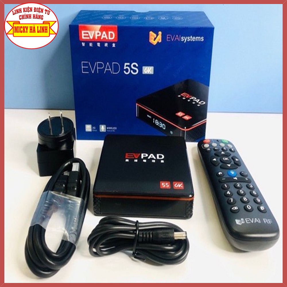 TIVI BOX EVPAD 5S 2021 Ram 2GB XEM TRUYỀN HÌNH QUỐC TẾ NHẬT ,HÀN, TRUNG, ĐÀI LOAN MIỄN PHÍ