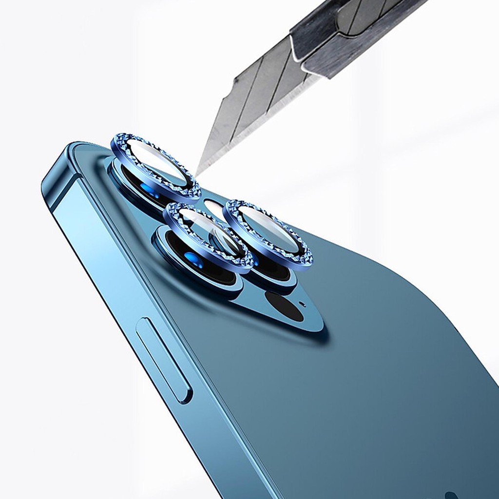 Kính Cường Lực Camera Lens New 3D Skinjam Diamond iP 12 Pro Max Siêu Hot 2021