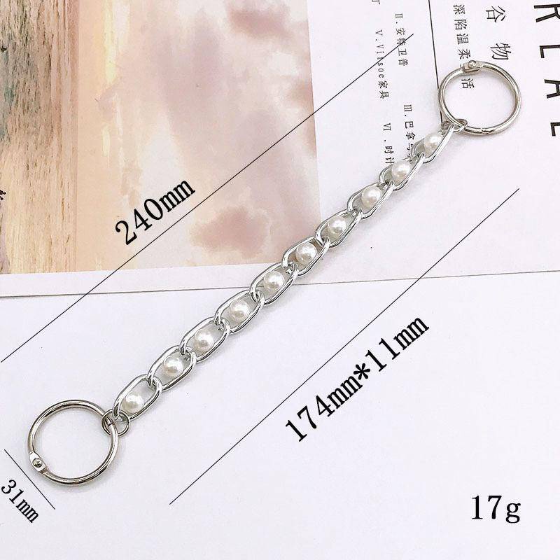 shoe chain 1pcs Dây Xích Kim Loại Đính Ngọc Trai/Kim Cương/Ngọc Trai Trang Trí Giày DIY Thời Trang