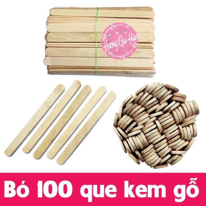 Bó 100 que kem gỗ làm đồ handmade, đồ giáo dục Montessori (11,5x1cm) [Thanh Mai Shop]