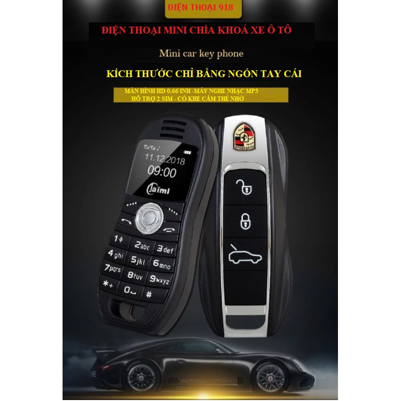 [ĐỘC VÀ LẠ] Điện Thoại Mini 918, điện thoại mini siêu nhỏ 918, điện thoại 2 sim, điện thoại học sinh