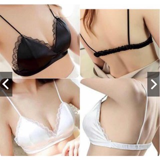 Siêu đẹp - áo bra satin viền ren siêu đẹp