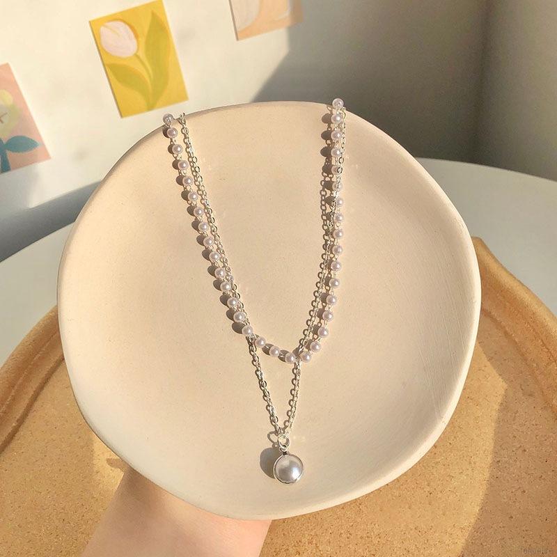 Dây chuyền hợp kim đính ngọc trai giả xinh xắn