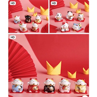 Set 5 mèo thần tài may mắn