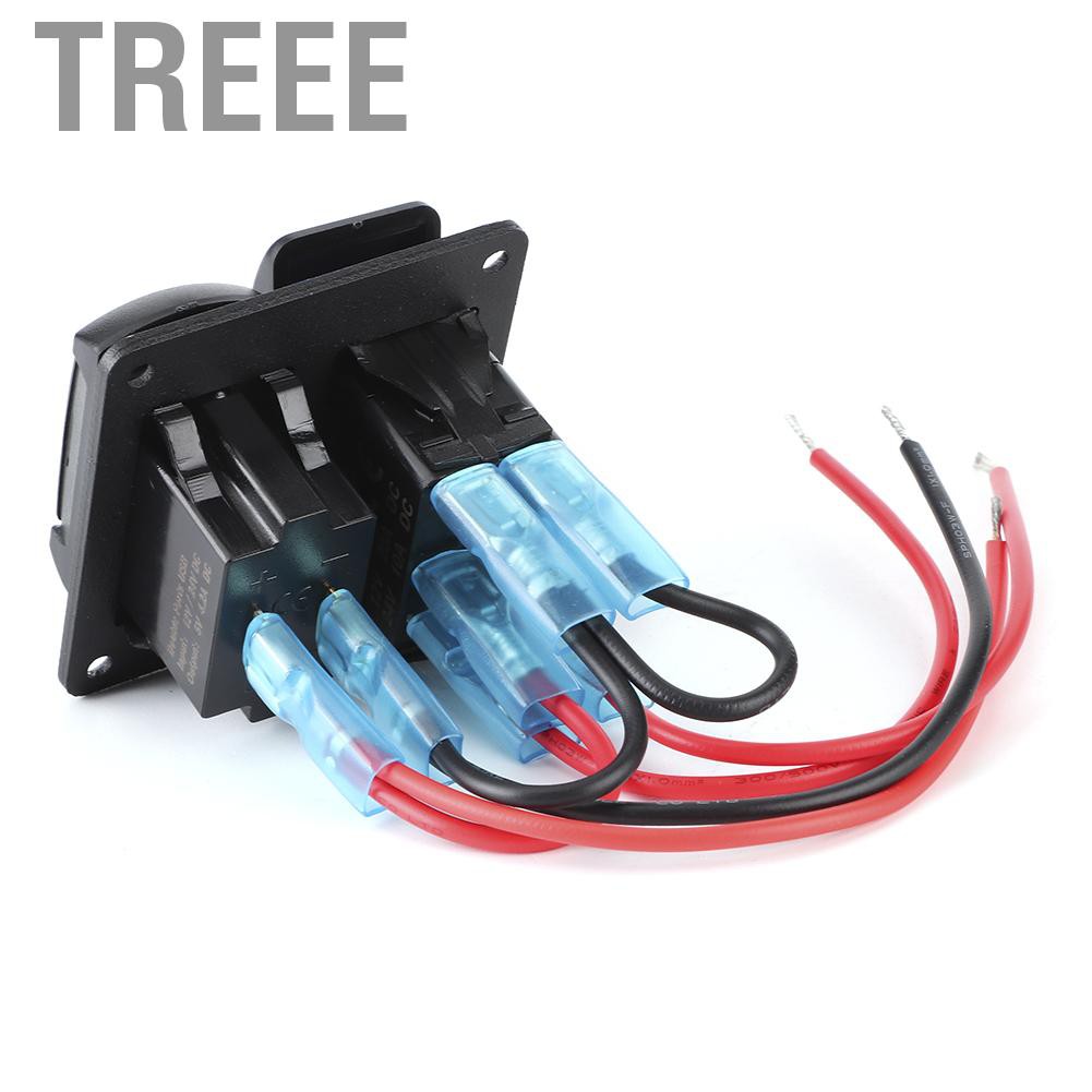 Bảng Công Tắc Bật Tắt Treee 12v 24v 2 Gang 5pin Cho Xe Hơi / Tàu Thuyền